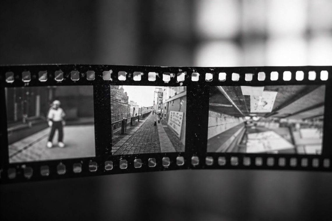 black and white film processing negatives